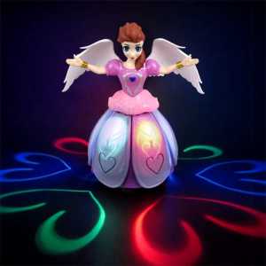 Mainan Anak Perempuan Angel Girl Suara Musik Dan Lampu Proyektor Dance Maju Dan Berputar