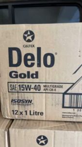 Caltex Diesel Engine Oil Delo Gold 15W40 MG Multigrade 12L (12x1L) Liters Box | EC Universal Official Store