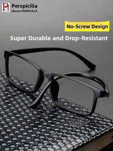 Perspicilla | Screwless Lightweight Non-metal Full Frame Black Eyeglasses Frame