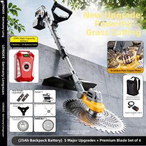 LONGKE | High Power Lithium Battery Electric Grass Trimmer