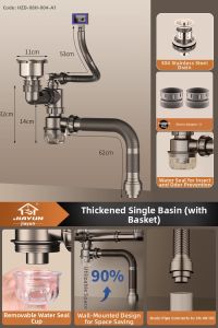 JIAYUN | Odor-Preventing Kitchen Sink Drain Set