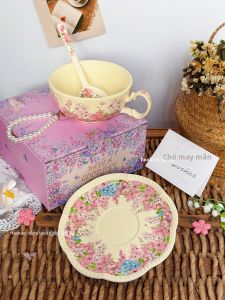 Vintage High-Quality Ceramic Coffee Cup and Saucer Set