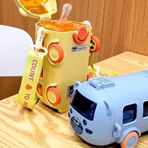 Botol Minum Anak 500ML Karakter Mobil Mobilan || Botol Minum Tritan Free Tali Panjang Viral & Lucu
