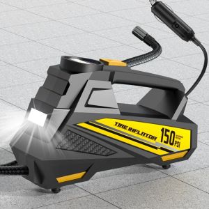 Có dây di động xe máy bơm không khí nâng cấp 12V 150PSI điện lốp Inflator bơm xe máy xe đạp bóng dẫn ánh sáng xe máy Máy nén khí