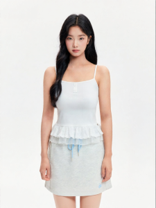 Lace Trimmed Halter Vest