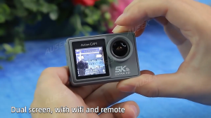 กล้องกันน้ำจอสัมผัส ไมค์ไร้สาย เมนูไทย 5K AUSEK AT-M40R และ AT-M40RW Action Camera เซ็นเซอร์ SONY
