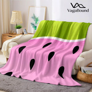 BILIBILI | Watermelon Slice Flannel Blanket Warm Soft Halloween Christmas Decorative Couch Warm Cozy All-Season Gift