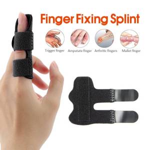1PCS Finger Guard Sleeve Pain Relief Finger Support Trigger Corrector Finger Fixing Splint Brace Adjustable Sprain Finger Splint Straightener Brace Corrector
