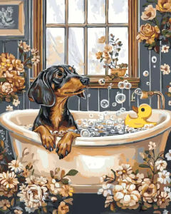 Kayou | DIY Paint By Numbers Dog Bear Kitten Rabbit Cattle Flower Digital Oil Painting Animal Drawing By Numbers Paint Adults Kit Gift