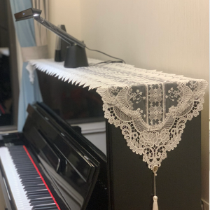 French Cream Style Lace Piano Cover Electric Piano Piono Cover Electronic Keyboard Decoration Dustproof Cloth Accessible Luxury Fancy
