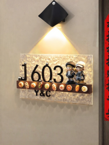 ZHICAIYOU | Custom Magnetic Lighted Room Number Sign Self-Adhesive