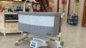 [พร้อมส่ง] Kidilo เปลไกวเด็กไฟฟ้าอัตโนมัติ 3in1 (เปลไกว+ปรับความสูงต่ำเปล+ปรับเปลนอนแนบเตียง) ปรับแรงไกวได้ 7 ระดับ