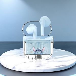 New Disney Lilo & Stitch Angel Wireless Bluetooth Earbuds HiFi Sound HD Call Earphones Smart Touch Long Endurance Low Latency