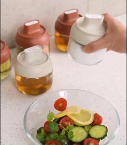 DXL Oil Bottle Kitchen Household Glass Seasoning Jar Oil Pot Leak-proof Oil Tank Soy Sauce Vinegar Seasoning Bottle