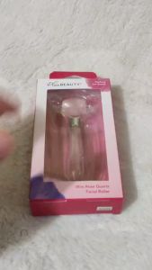 Plum Beauty Mini Rose Quartz Roller for Face - Improves Skin Tone and Blood Circulation - Skin Care Face Roller Reduces Under-Eye Puffiness and Dark Circles