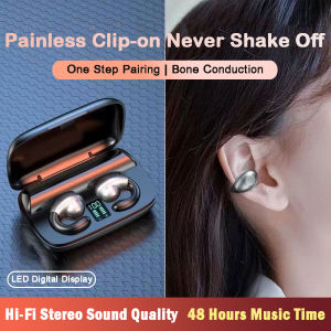 Earphones Bluetooth Wireless Earpiece USB C Earphone with Mic Sports Earbuds On-ear Headphones Noise Cancelling Bone Conduction Clip-on Headset