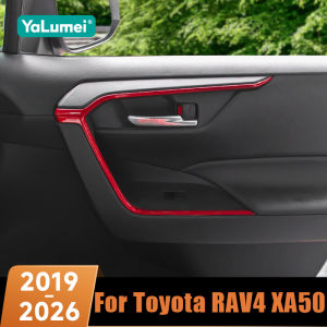 For Toyota RAV4 XA50 2019 2020 2021 2022 2023 2024 2025 Hybrid ABS Car Inner Door Armrest Handle Panel Decorative Strip Sticker