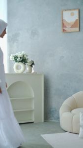 Raisma - Poliena Gamis Putih Rempel Umpak Effais Perlengkapan Umroh Wanita