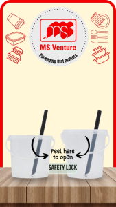 {MSV} Tamper Proof Beverage & Dessert Plastic Cups (850ml-1000ml) with Handles Anti Leak Durable BPA Free Reusable MS SL850 MS SL1000