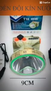 Đèn pin đội đầu siêu sáng kín nước công tắc đôi 3 chế độ T18 - 1105