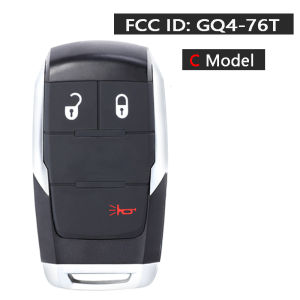 KEYECU GQ4-76T 433.92MHz 4A Chip 68374993 68381171 Keyless-Go Smart Remote Key Fob for RAM 2500 3500 4500 5500 2019-2024