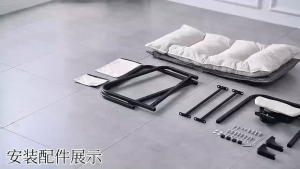 Adjustable Backrest Home office Chair Foldable Lazy Recliner Sofa Chair with Pedals Armrest