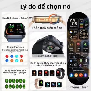 Đồng Hồ Thông Minh 2025 Mới Dành Cho iOS Android Nam Nữ Chống Nước Gọi Bluetooth Trợ Lý Giọng Nói AI Theo Dõi Nhịp Tim Huyết Áp Theo Dõi Sức Khỏe
