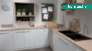 hansgrohe kitchen mixer Focus M42 - kitchen tap 220mm with 2 spray modes pull-out spray 2 ticks EcoSmart Chrome