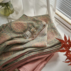 Retro Girl Cotton Double-Layer Gauze Yarn-Dyed Jacquard Quilt Cover Single Set Pure Cotton 100 Double Duvet Cover Bed Sheet One-Piece