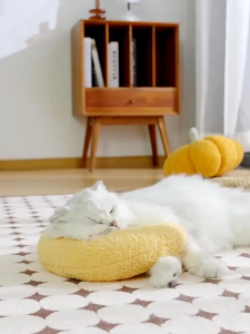 U Shaped Pet Pillow Soft Plush Neck Support Cervical Cushion Deep Sleep for Dogs Cats Kittens Puppies Small Headrest Sleeping Pad