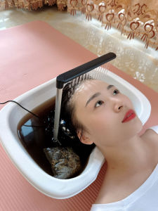 Heated Circulating Water Herbal Head Therapy Basin Long Rectangular Shape for Home Use Rectangular Plastic Head Bath Tub