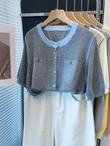 JIANDIYA | Summer New Lazy Style Loose Short Sleeve Knit Top