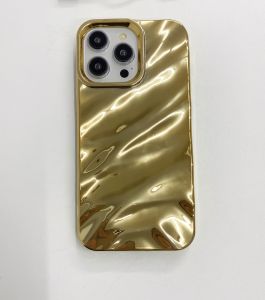 เคสโทรศัพท์ลายคลื่นนุ่มหรูหรา สำหรับ iPhone 17 Air 16 E 15 14 Plus 13 12 11 Pro Max เคลือบเงา กันกระแทก แฟชั่น