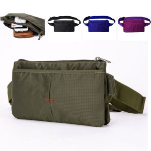 Waterproof Multi-pocket Ultra-thin Sports Waist Bag Belt Bag Men Chest Crossbody Bag Multi-function Phone Bag