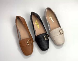 Giày đế xuồng da thật 3cm DN0307 - SIZE CHUẨN- CÓ BẢO HÀNH