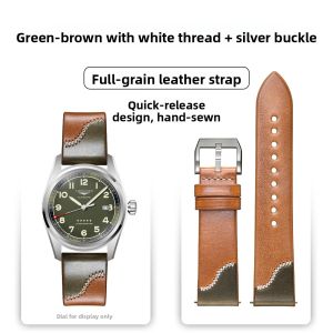 Deetle | Mens Leather Watch Band for Conquest V.H.P. Chronograph Moonphase