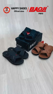 [🥇บาโอจิแท้100%🔢เบอร์39-44🚚ส่งด่วน] BAOJI รุ่น PM110 รองเท้าสวมหนังชาย รองเท้าแตะหนัง รองเท้าลำลองหนัง นุ่มสบายเท้า