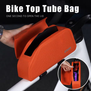 Bicycle Bag with Magnetic cover Road Bike Top Tube Bag Waterproof cycling Front Tube flap Pouch Mountain Road bike accessorie