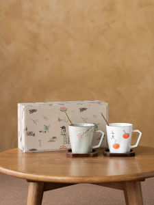 Cốc Cà Phê Hoa Mận Vẽ Tay Bằng Gốm Sứ Cốc Trà Văn Phòng Phụ Kiện Cốc Có Tay Cầm Thiết Kế Hoa Mận Trung Quốc Truyền Thống