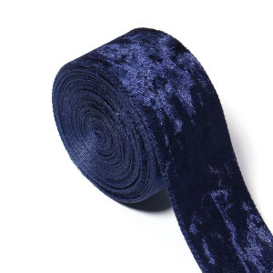 5yards Luxury Rhinestone Velvet Ribbons Single Face Flocking Satin Ribbons Fit Festival Birthday Wedding Gift Present Wrapping