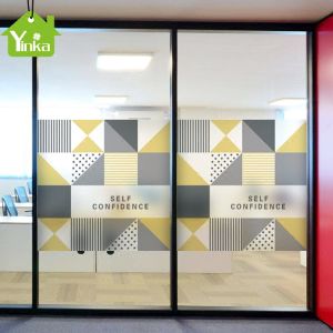 Customized Office Frosted Glass Film Creative Stylish Company Door Partition Glass Sticker Business Decoration Confidence