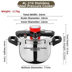 Carsly | Stainless Steel Pressure Cooker