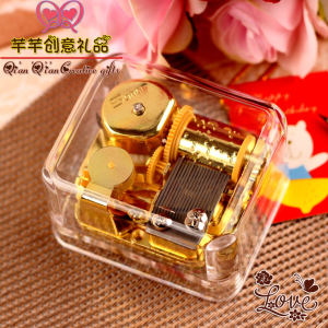 Copper Acrylic Wind-up Music Box