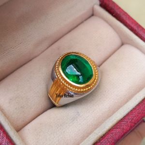 Cincin Batu Green AQuamarin Mewah Keren