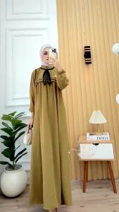 GAMIS CRINKLE MODEL TERBARU 2024 MODERN SIMPEL ELEGAN MUSLIMAH KEKINIAN