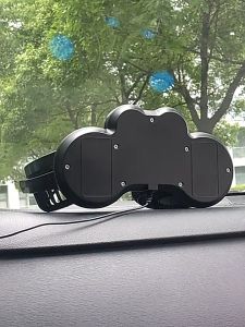 KMH 12V Double Head Car Fan Mini Fan Cooling Aircon Dual Headed Car Fan 360 Degree Rotation Electric Fan USB Car Fan