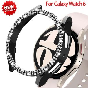 Fashion Bling Case for Samsung Galaxy Watch 6 4 Case 40mm 44mm Accessories Two Rows Diamond bumper Galaxy Watch 5 6 40 mm Cover