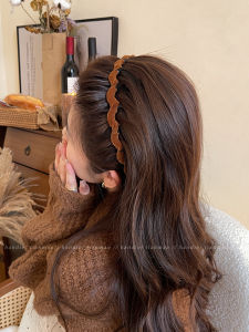 Retro Velvet Wave Hairband No Pressing Hair New 2025 Loose Hair High Forehead Tool Hair Clip Headband Wave Hairband