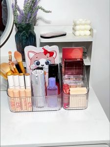 Hộp đựng đồ trang điểm để bàn đa năng hộp đựng đồ trong suốt dung lượng lớn chống vỡ kệ trang trí để bàn