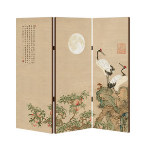 XIANGYUE | Chinese Style Retro Crane Screen Decor for Tea Room Study